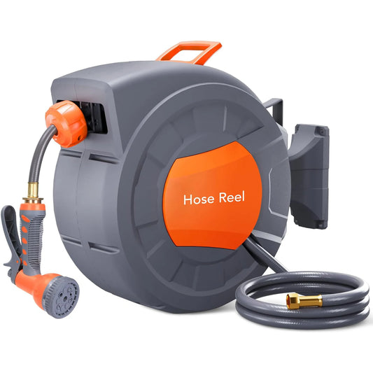 TWISTER.CK Retractable Garden Hose Reel With 9 Function Sprayer Nozzle - Parry's Picks