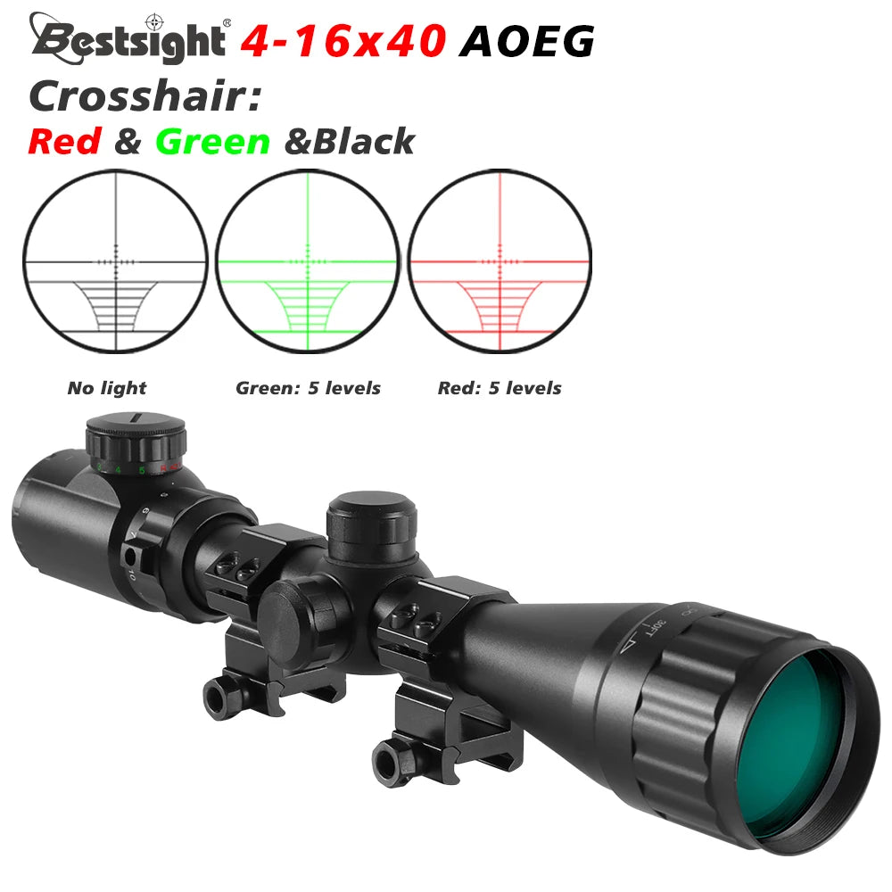 Nabila 4 to 16x40 AOEG Rifle Scope Illuminated Dot