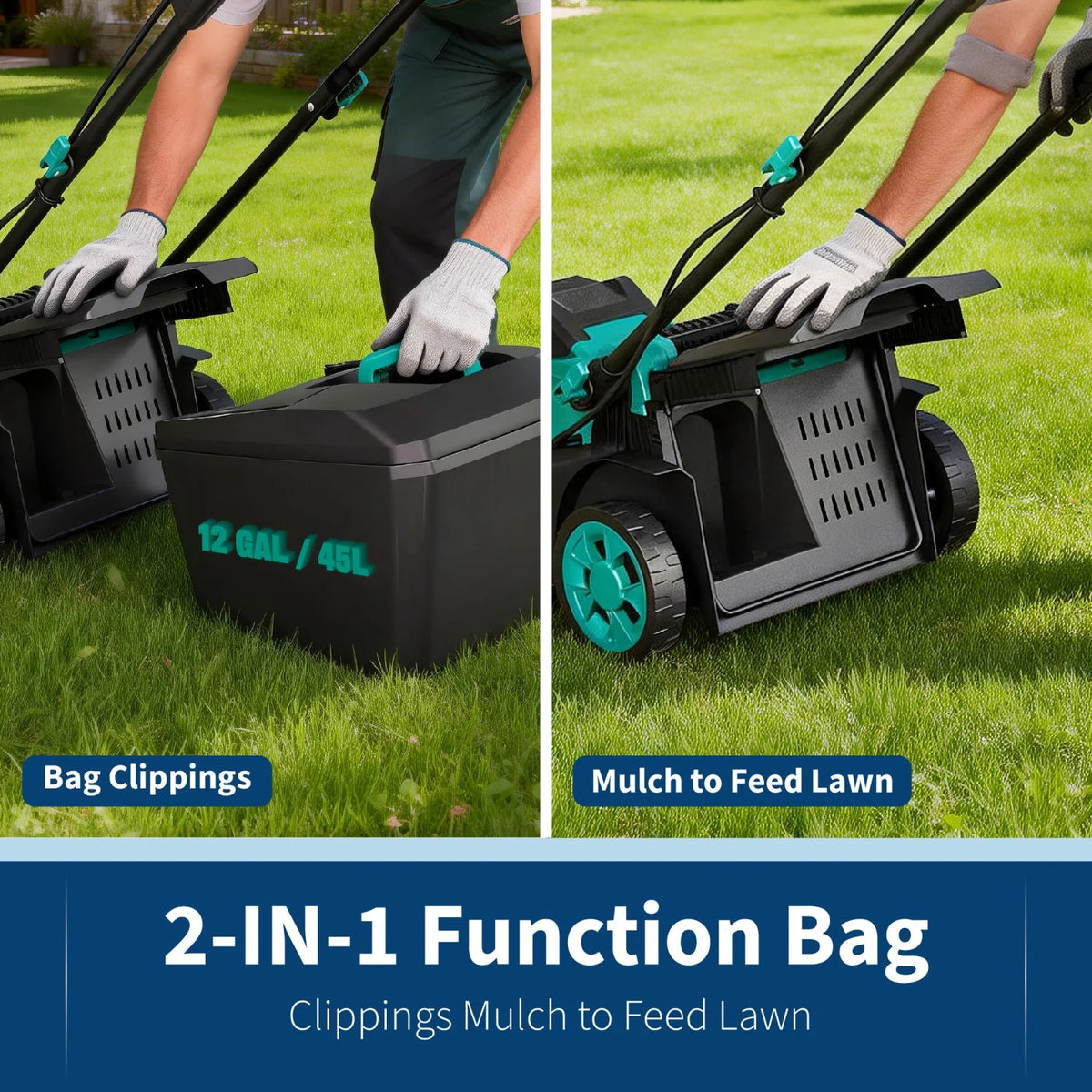 HiMISS Cordless Brushless Electric Lawn Mower With Dual Batteries - Parry's Picks