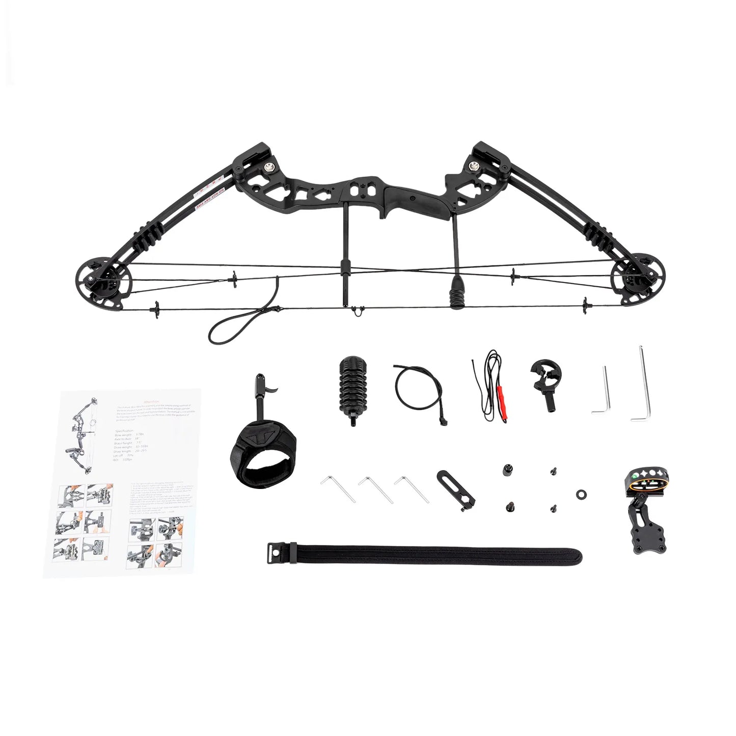 Compound Bow for Adults and Beginners With Adjustable Draw 30-55lb