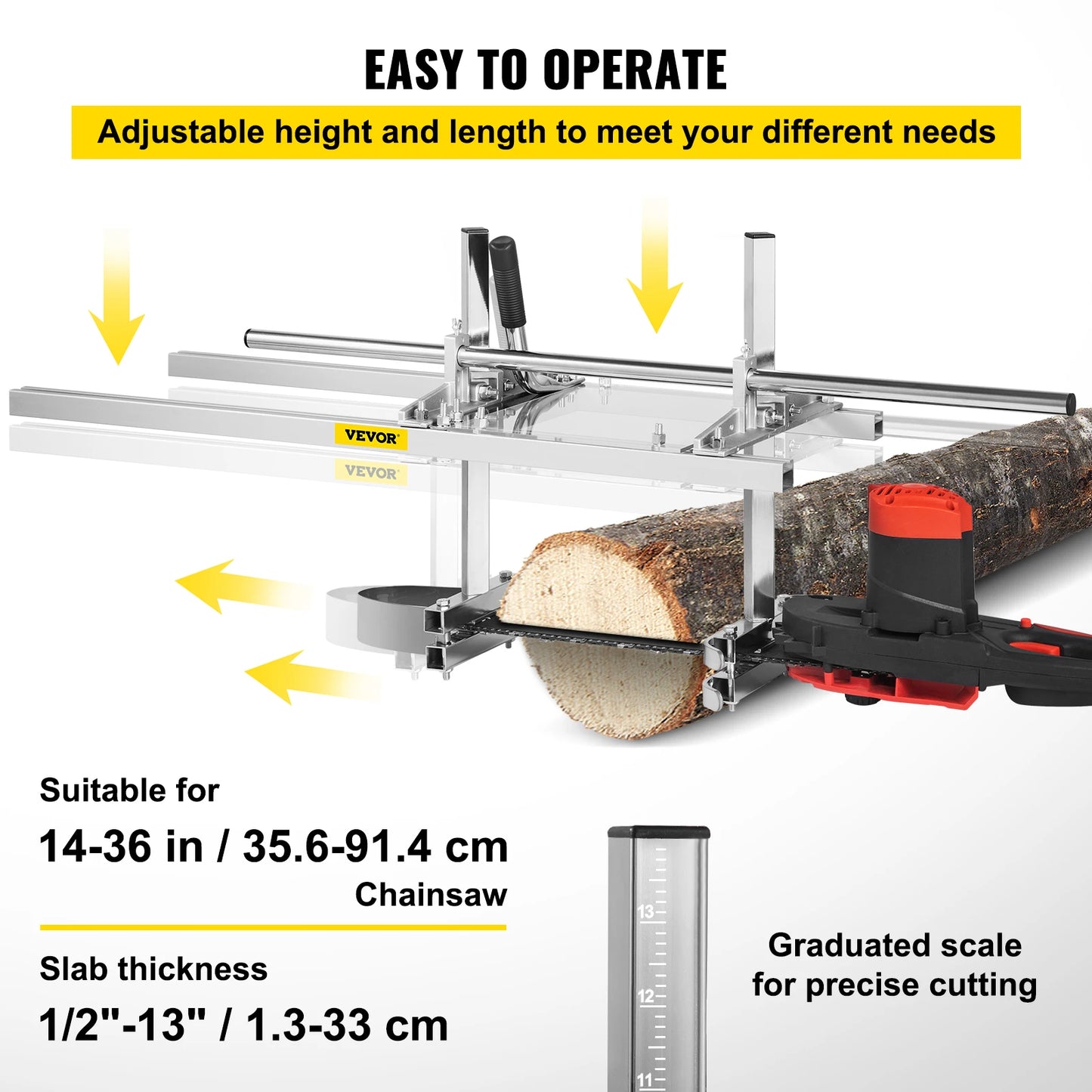 Portable Chainsaw Mill Planking Guide For Lumber Aluminum And Steel