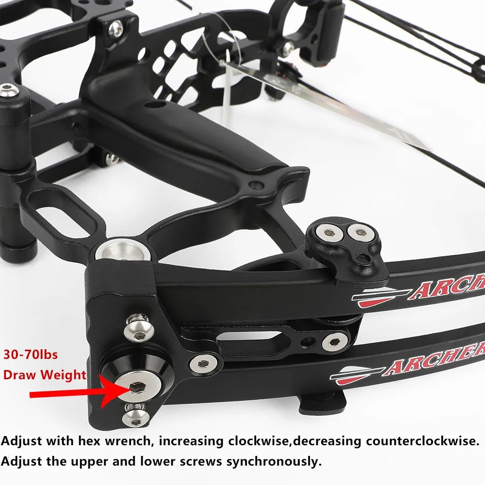 Dual Use Ambidextrous Compound Bow 30 To 70 Lbs Draw Weight 420 FPS