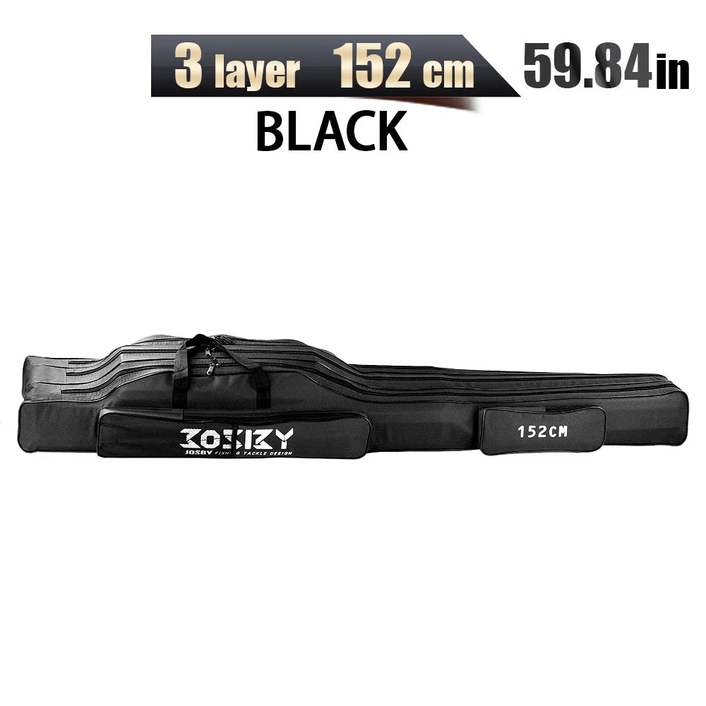 JOSBY Portable Foldable Fishing Rod Carrier Storage Bag Case