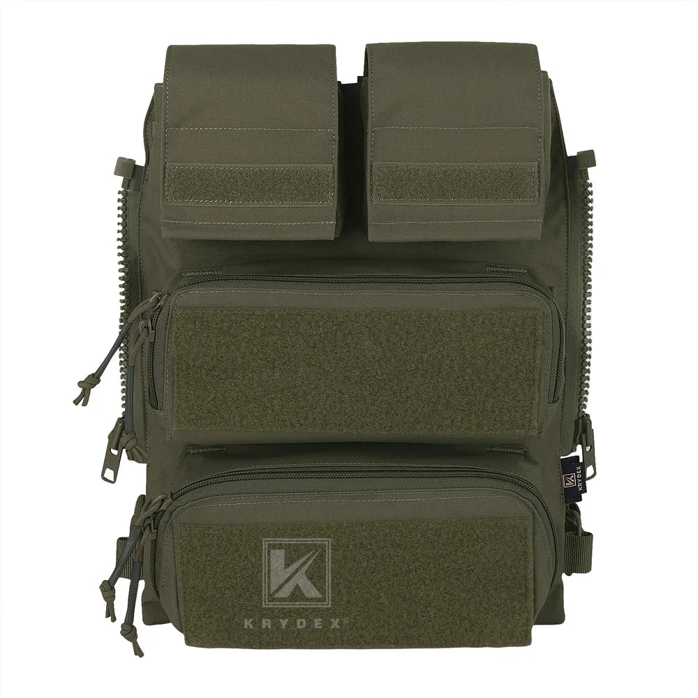 KRYDEX Tactical Modular Back Panel Molle Pouch For AVS JPC 2.0