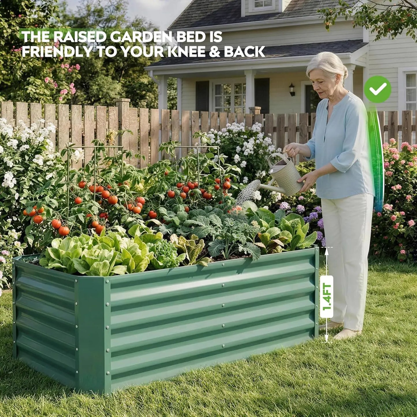 Galvanized Raised Garden Bed Kit For Vegetables Flowers And Herbs