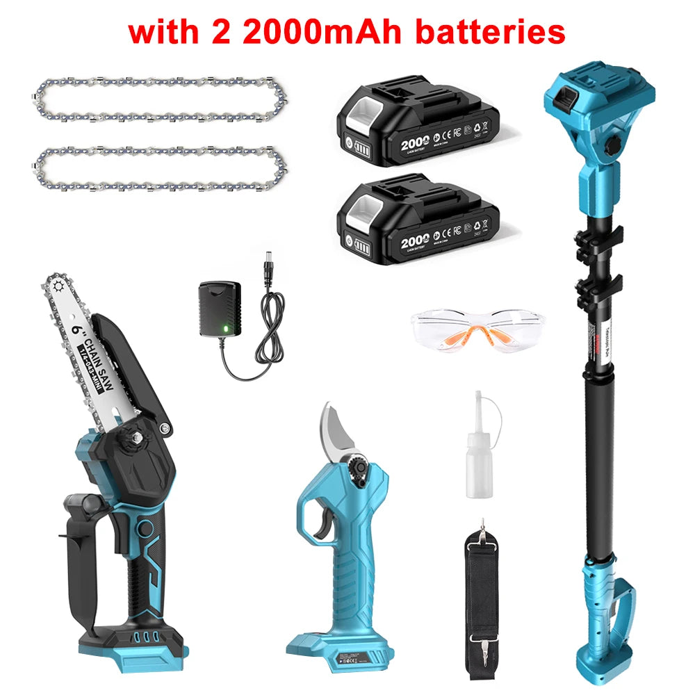 Taskstar Brushless Pole Saw Pruner Combo Kit With Electric Shears - Parry's Picks