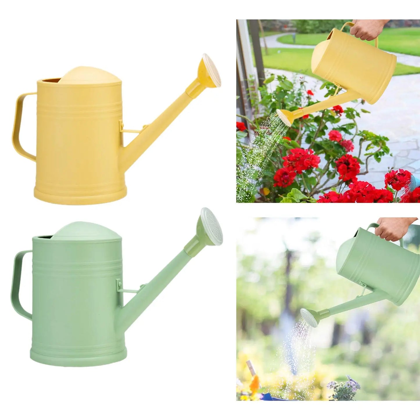 Homyl Watering Can With Sprinkler Head Long Mouth for Indoor Outdoor Plants Garden Use