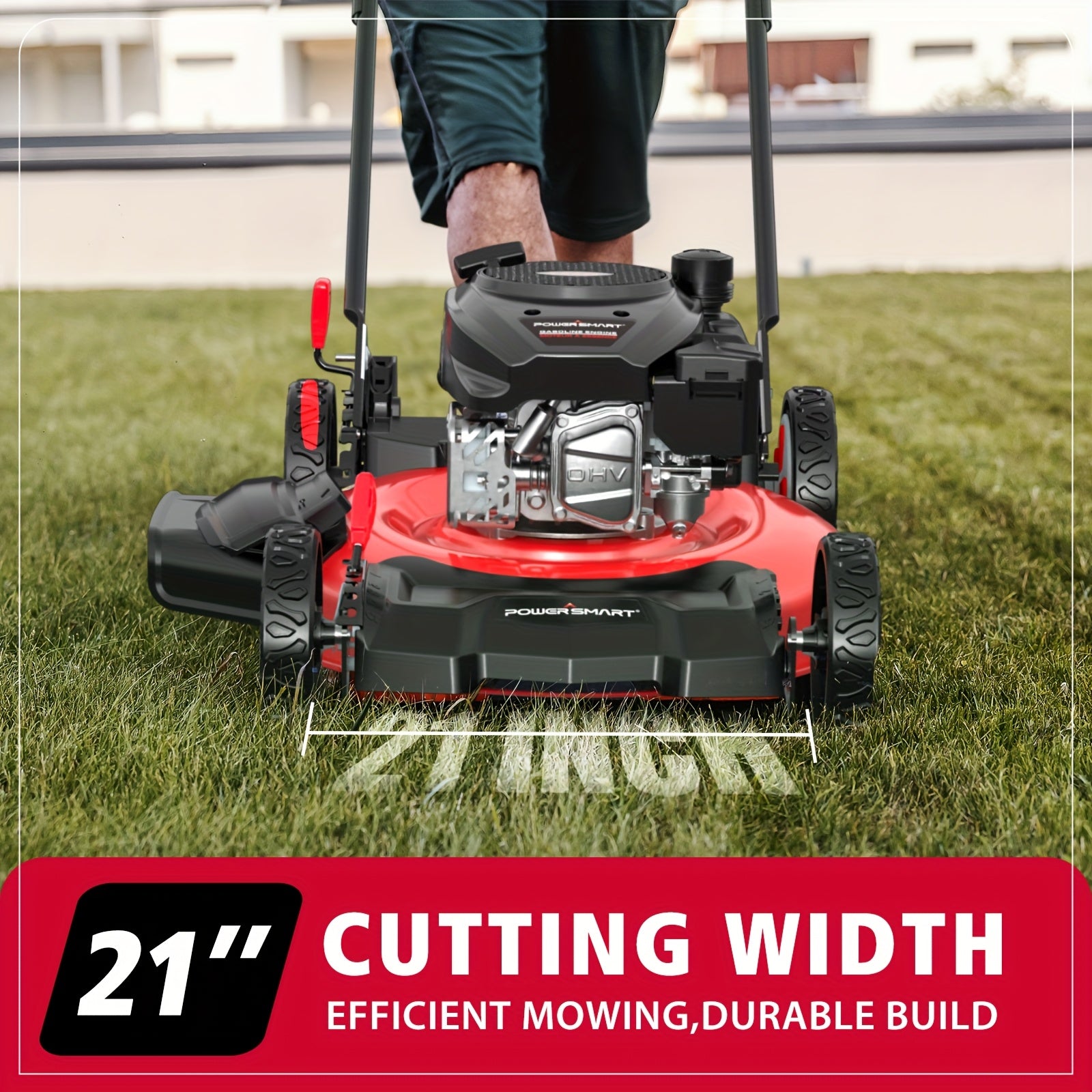 PowerSmart Gas Engine Lawn Mower for Effortless Yard Care - Parry's Picks
