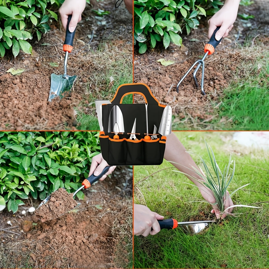 Heavy Duty Stainless Steel Garden Tool Set with Tote Bag - Parry's Picks