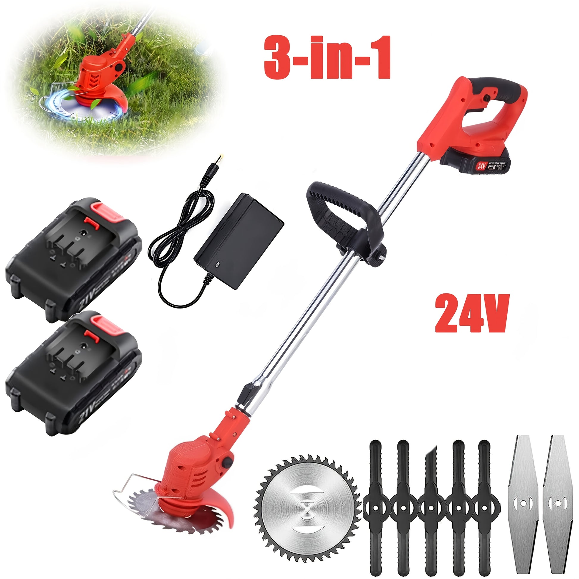 Portable Cordless Electric Lawn Mower With Rechargeable Batteries - Parry's Picks