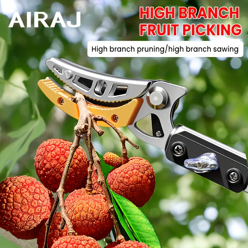 Airaj Heavy Duty Retractable Pruning Shears With Long Shaft