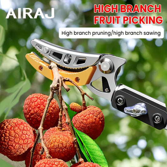 Airaj Heavy Duty Retractable Pruning Shears With Long Shaft