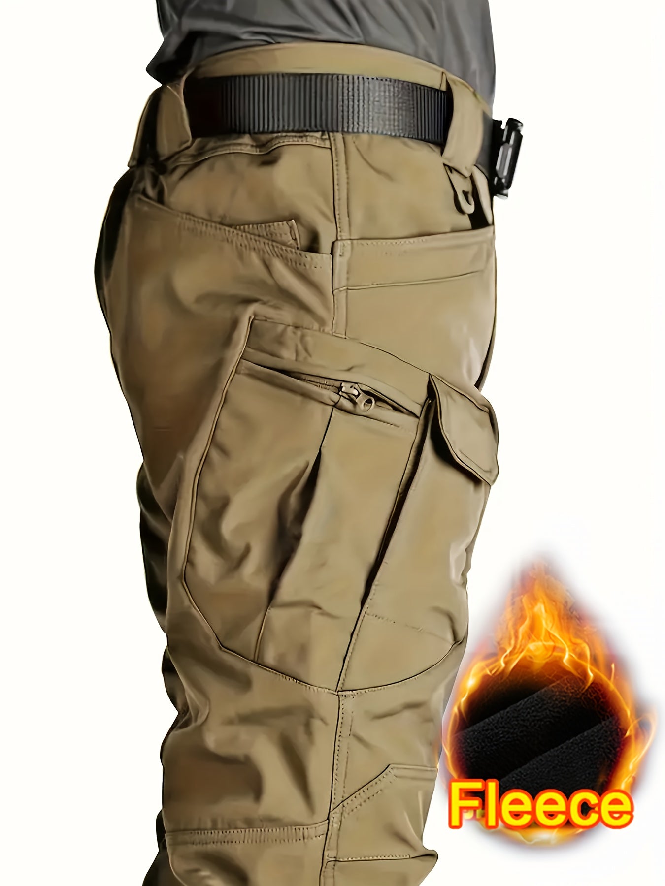 Men's Fleece Warm Tactical Cargo Pants Multi Pocket Windproof - Parry's Picks