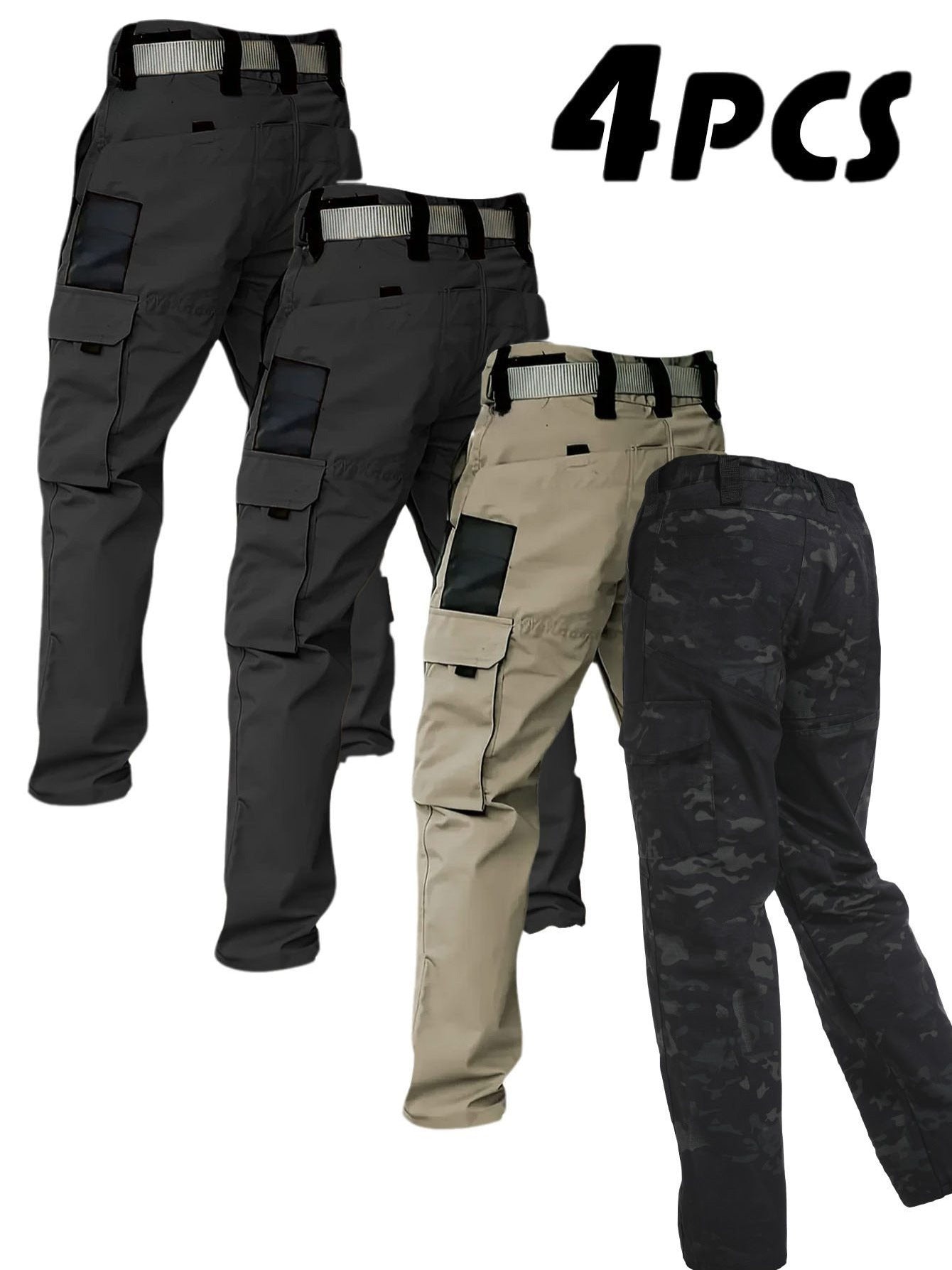 DISI Mens Straight Cargo Pants Quick Dry MultiPocket