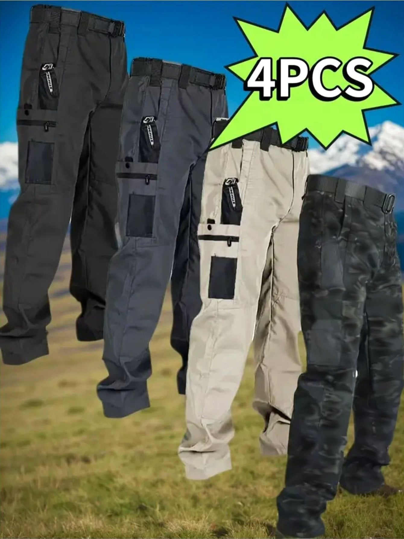 DISI Mens Cargo Pants Outdoor Breathable Work Trousers