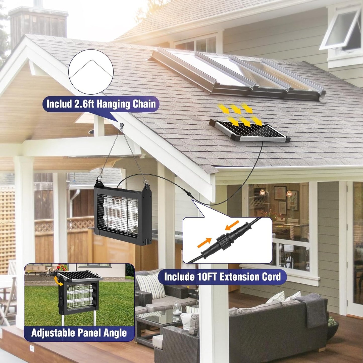 Solar Bug Zapper for Outdoor Camping and Backyard Pest Control - Parry's Picks