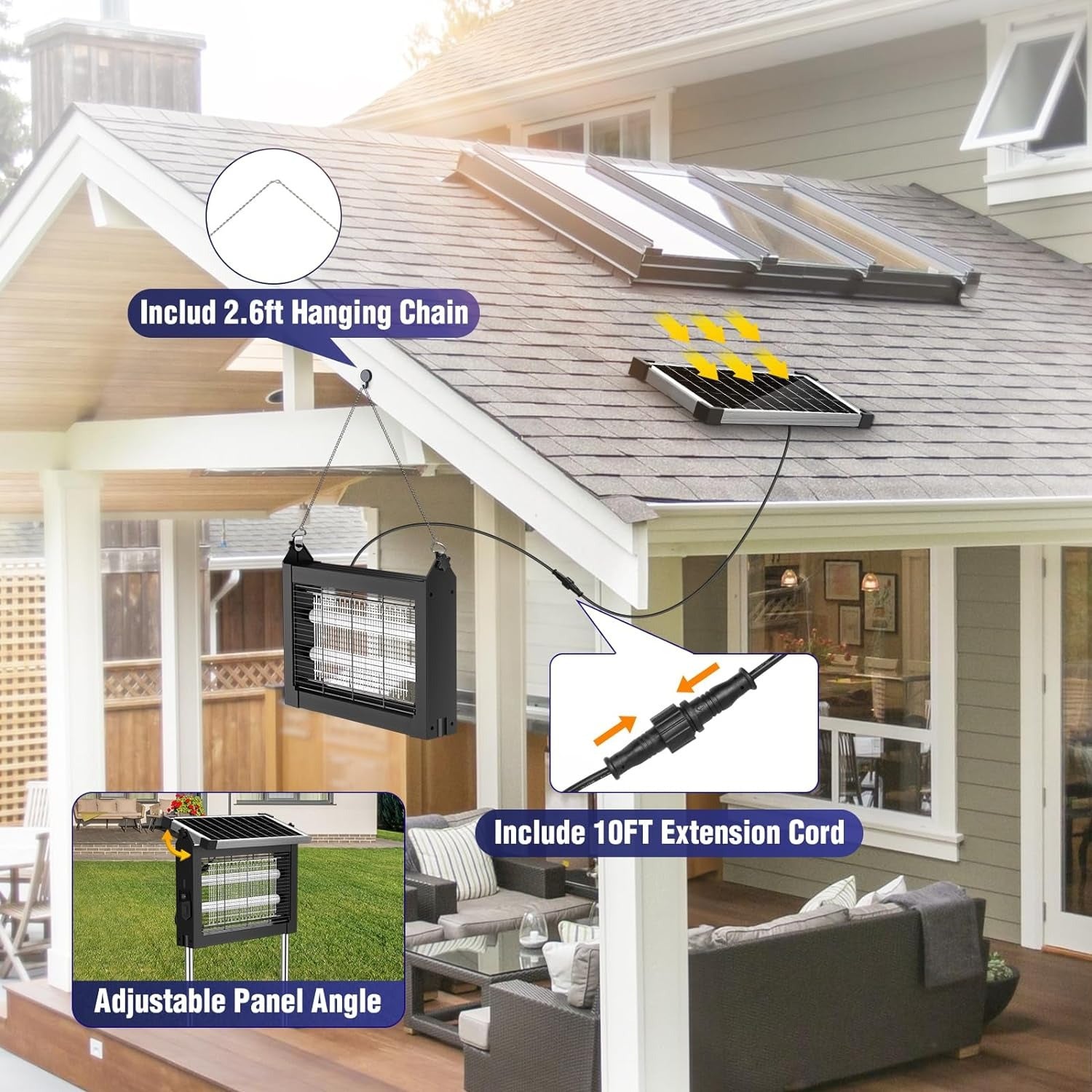 Solar Bug Zapper for Outdoor Camping and Backyard Pest Control - Parry's Picks