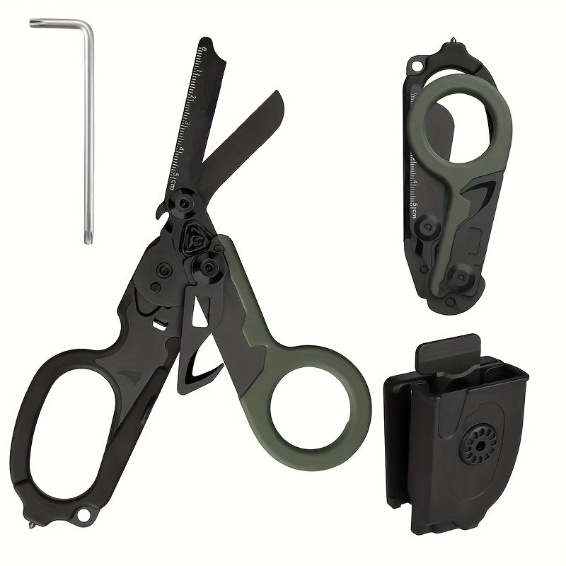 Foldable Tactical Scissors With Sheath And Wrench Outdoor Multi Tool - Parry's Picks