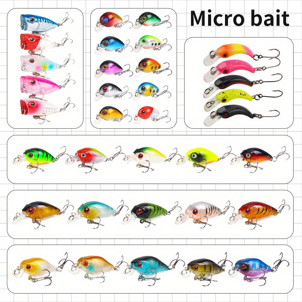 132-Piece Ultimate Saltwater Freshwater Fishing Lure Set With Minnow-VIB-Popper-Durable-ABS-Carbon-Steel