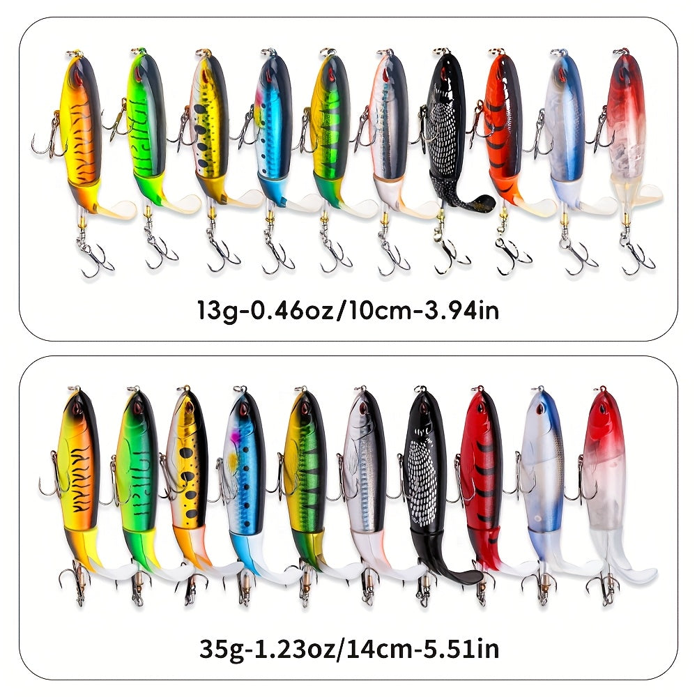 Pencil Lure Kit 20 Pcs Bass Topwater Floating Fishing Lures