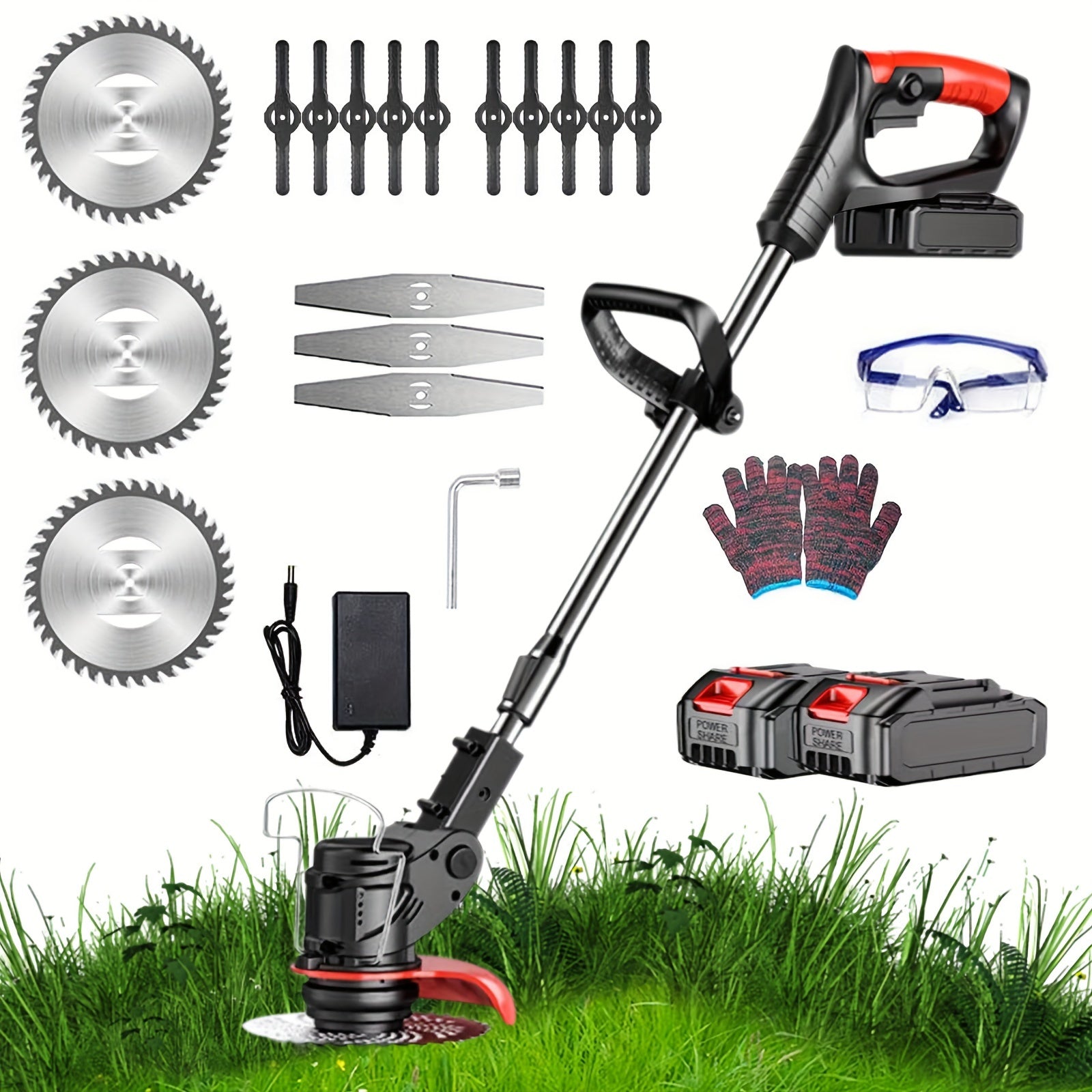 Portable Electric Lawn Mower with Lithium Batteries and Blades - Parry's Picks