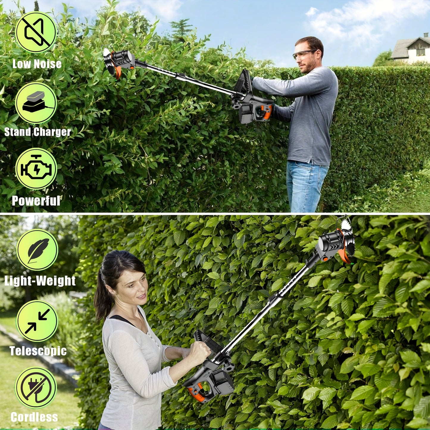Cordless Electric Weed Wacker with Batteries and Charger - Parry's Picks