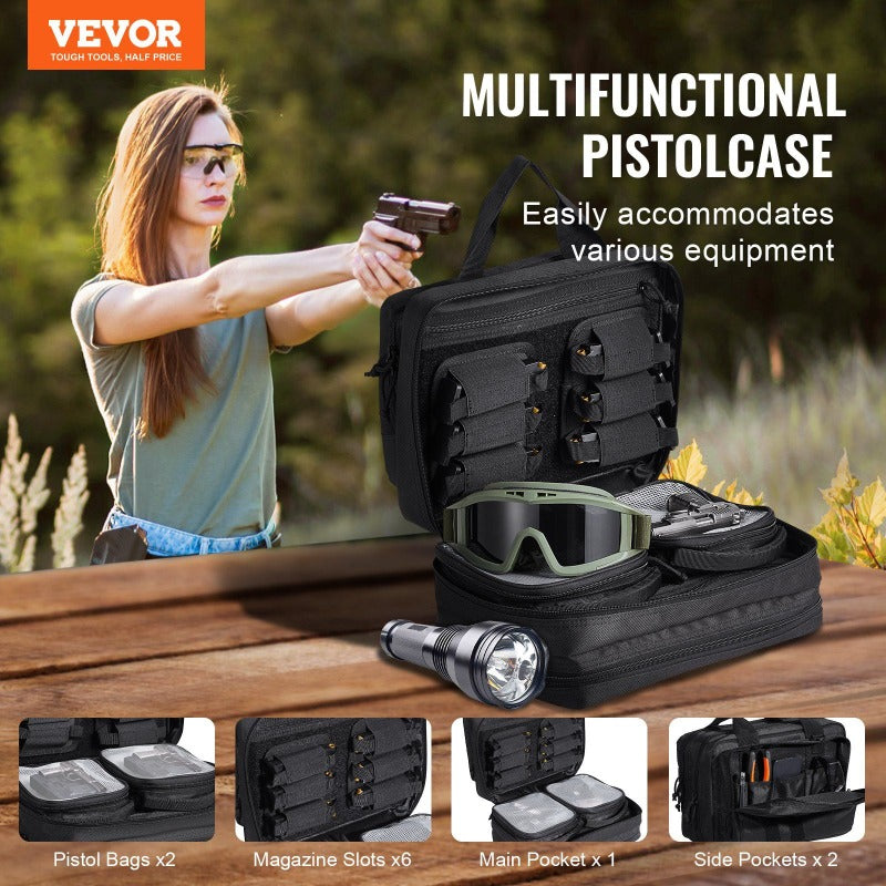 VEVOR Tactical Pistol Backpack With 2 Pistol Cases - Parry's Picks