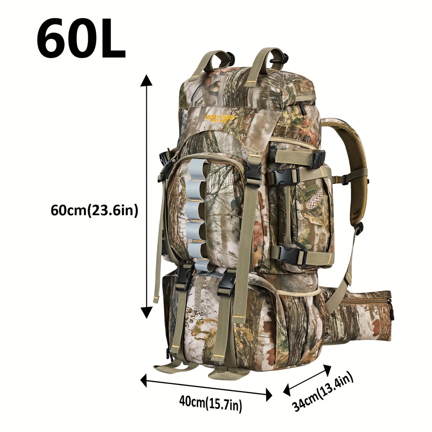 New View Camo Hunting Backpack For Men Waterproof Rain Cover