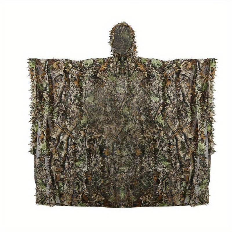 3D Maple Leaf Camouflage Cape With Mesh Hood Cloak - Parry's Picks