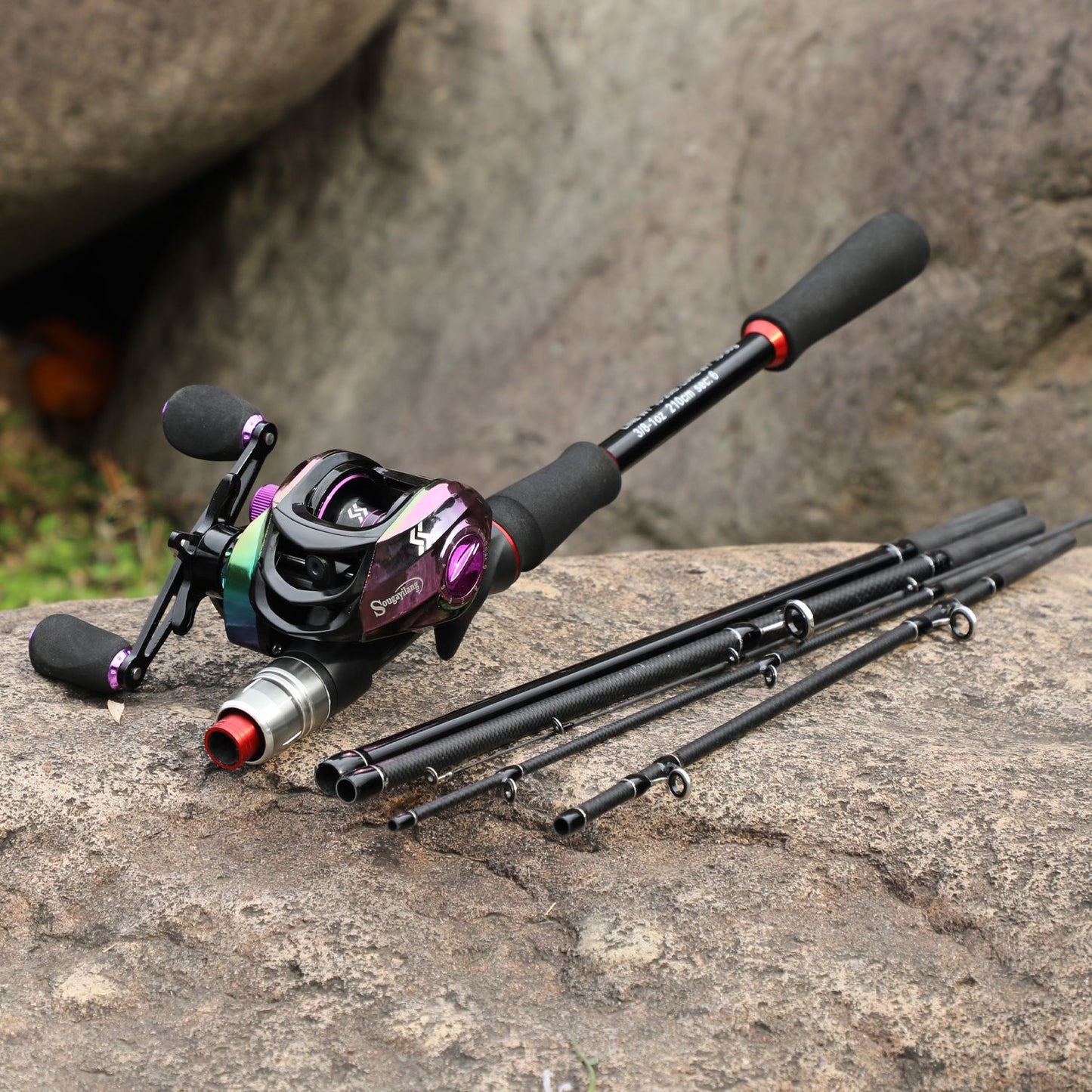 Sougayilang Graphite Rod And Baitcasting Reel For Freshwater