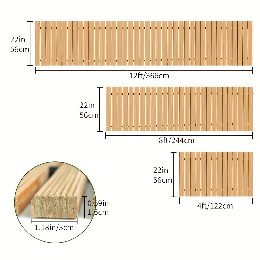 ASMILEINDEEP Outdoor Wooden Garden Pathway With Anti Slip