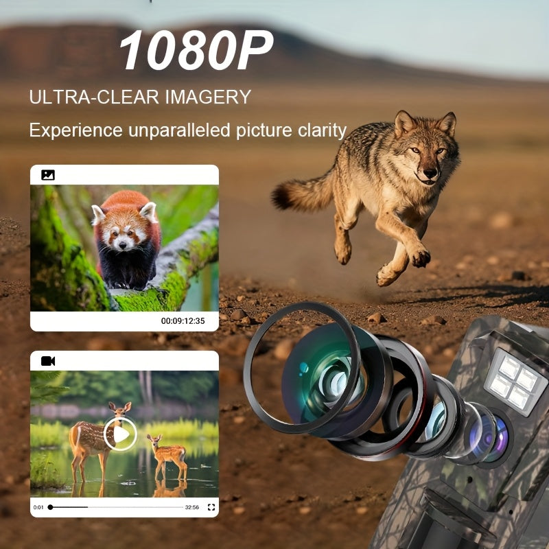 Beenocam Solar Hunting Camera 1080P HD Night Vision Motion