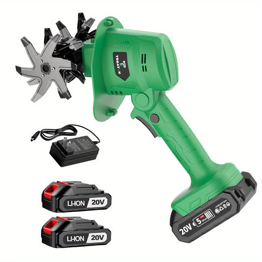 Cordless Tiller Cultivator Two 2Ah Batteries And Charger