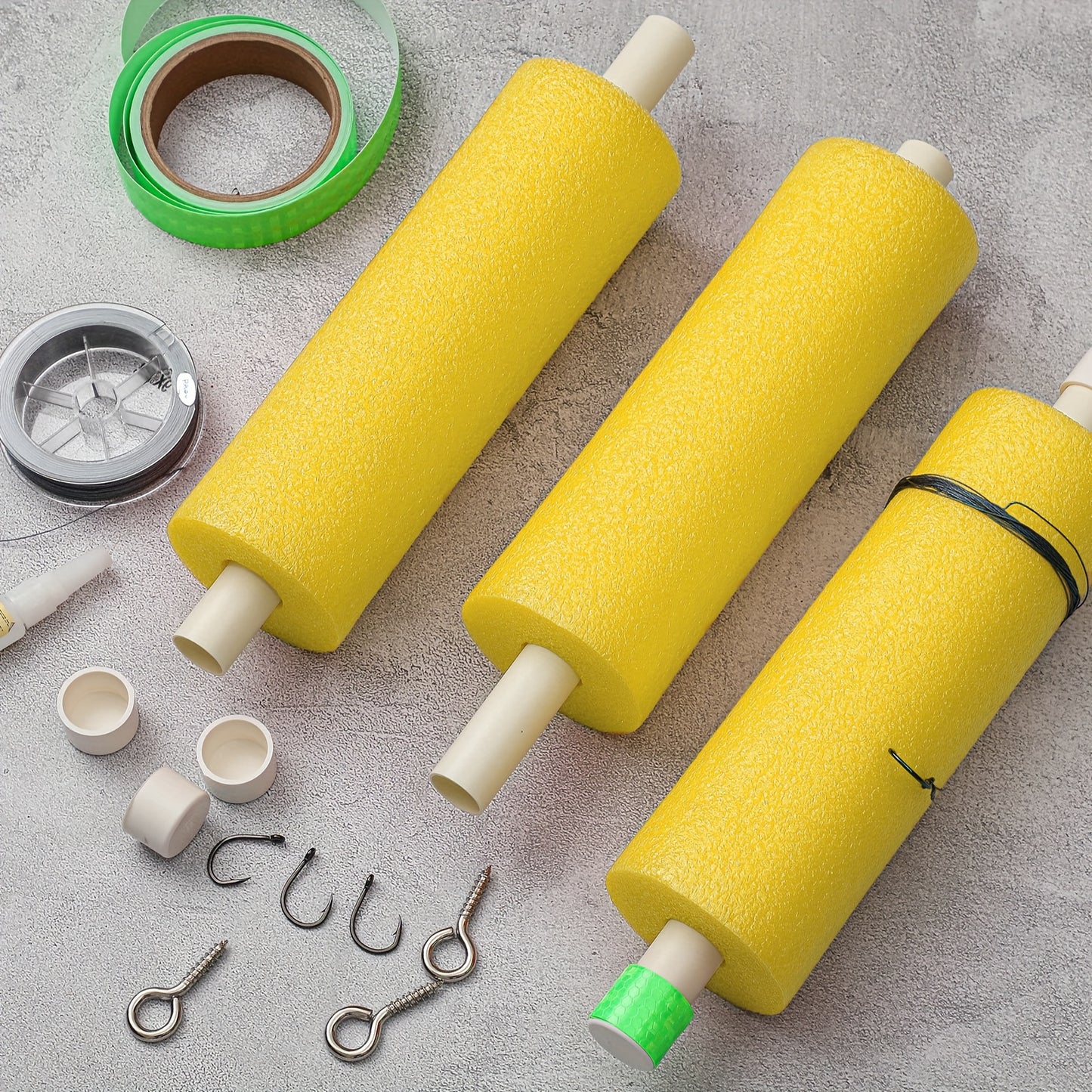 PATELAI 12-in-1 Catfish Rig System With Floats Noodle Jugs Heavy-Duty Tackle Set