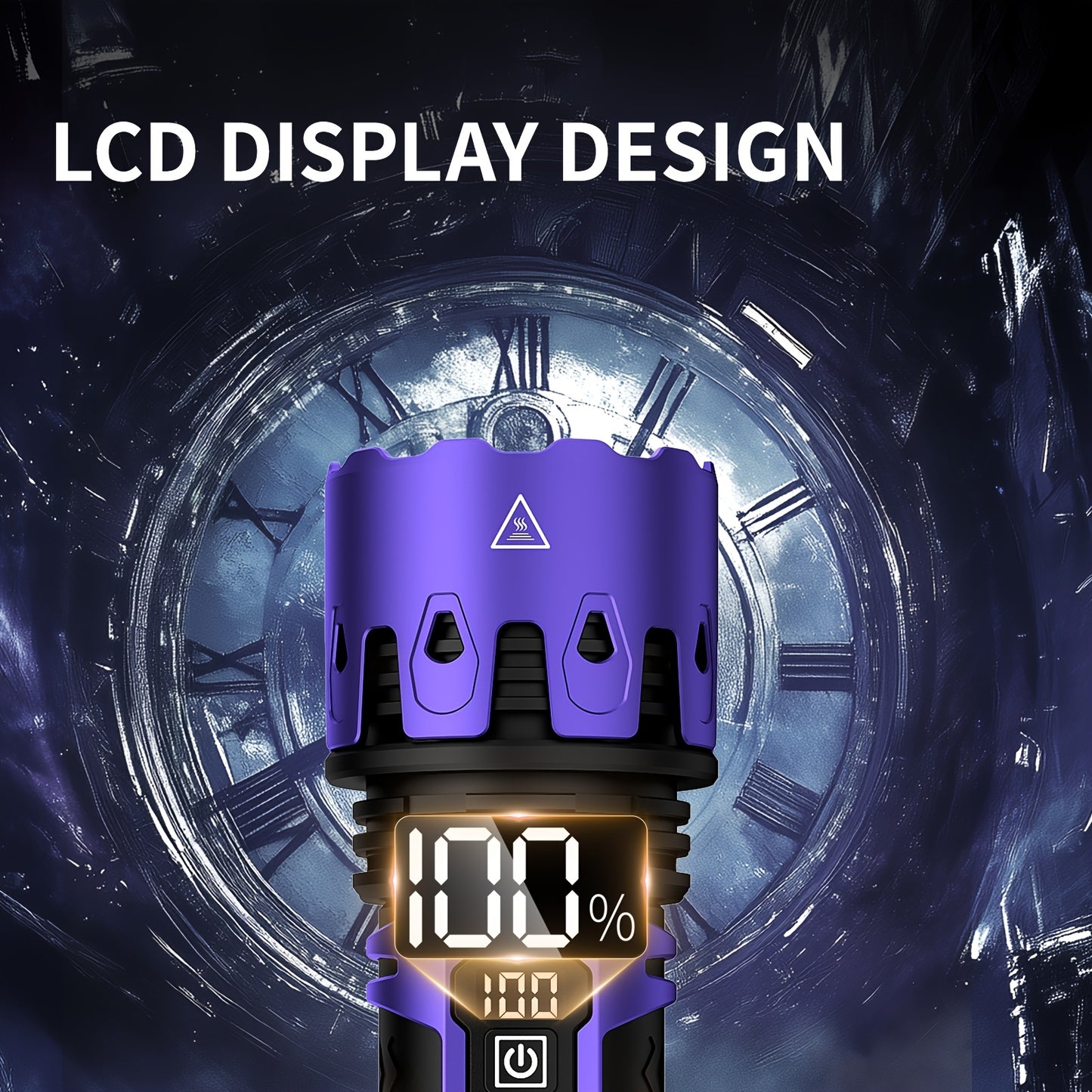 Skyfire High Brightness LED Flashlight With Zoom Floodlight