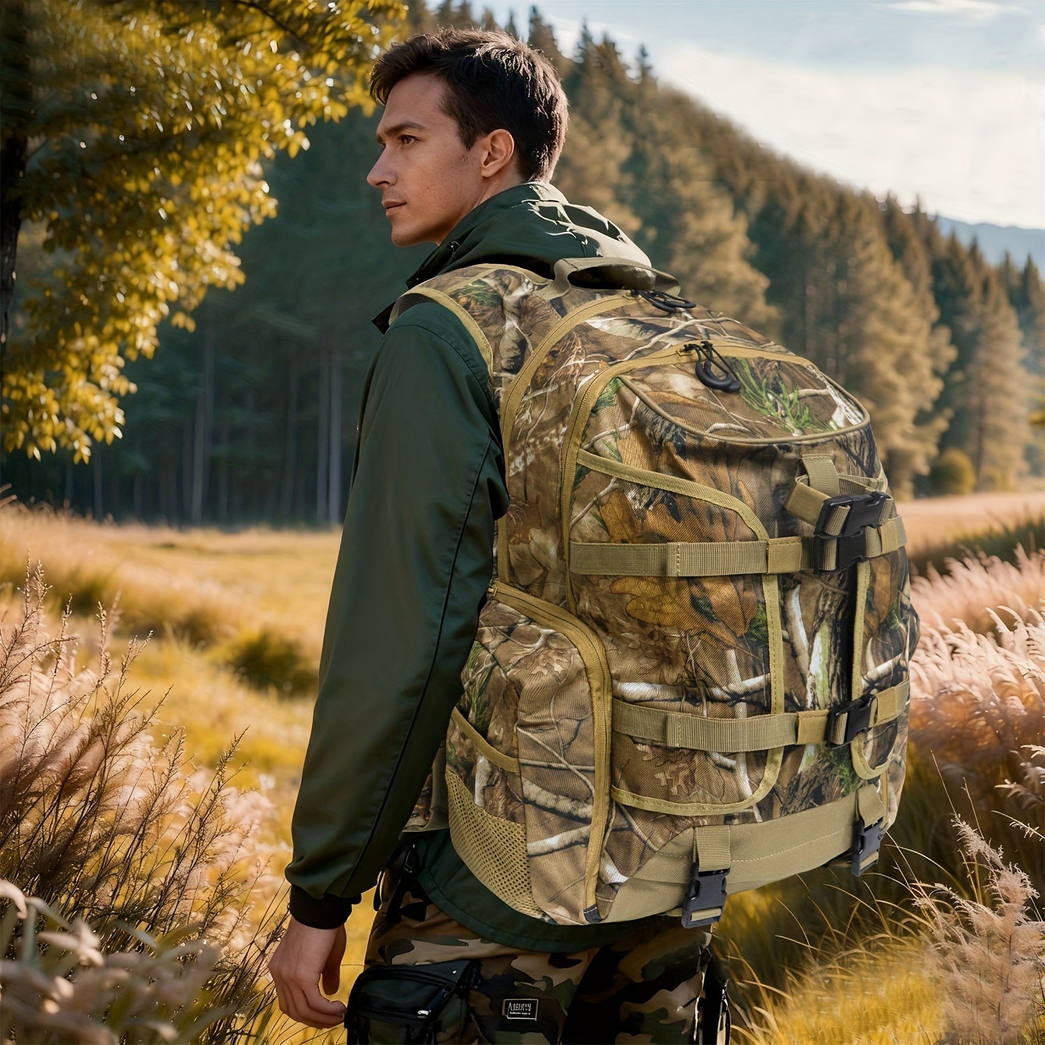 Camo Hunting Backpack For Men With Utility Pockets Oxford Cloth - Parry's Picks
