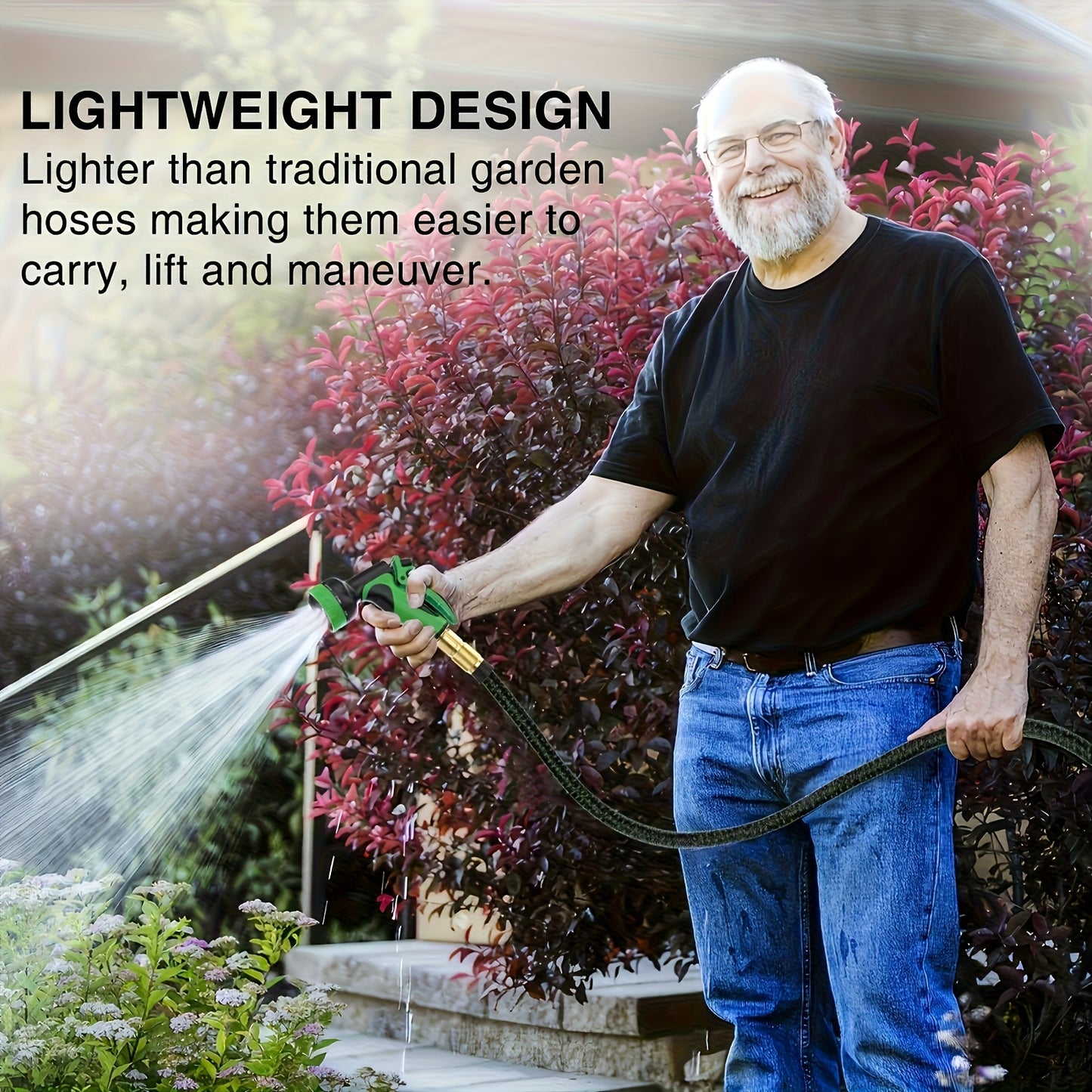 Heavy-Duty Stainless Steel Garden Hose with Versatile Spray Nozzle - Parry's Picks