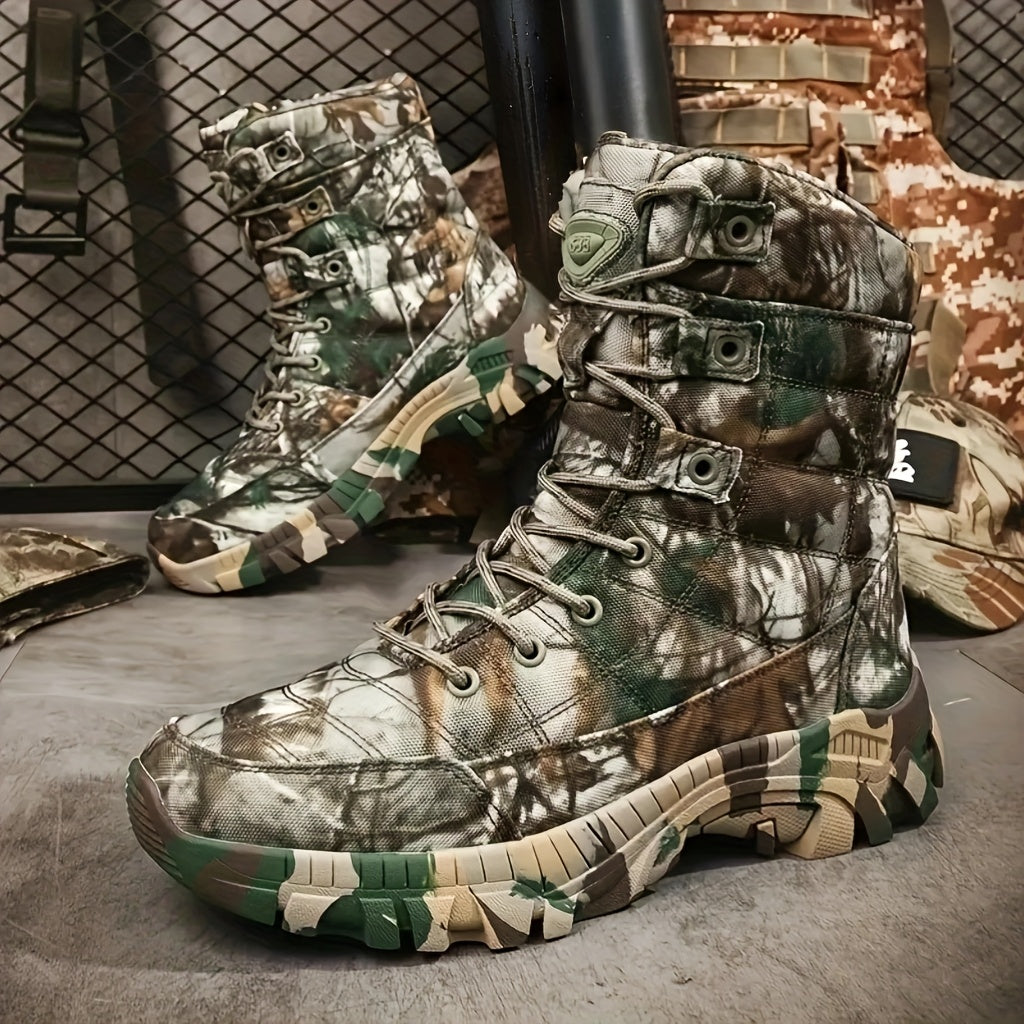 YTAT Men's Light Motorcycle Combat Boots Hiking Shoes