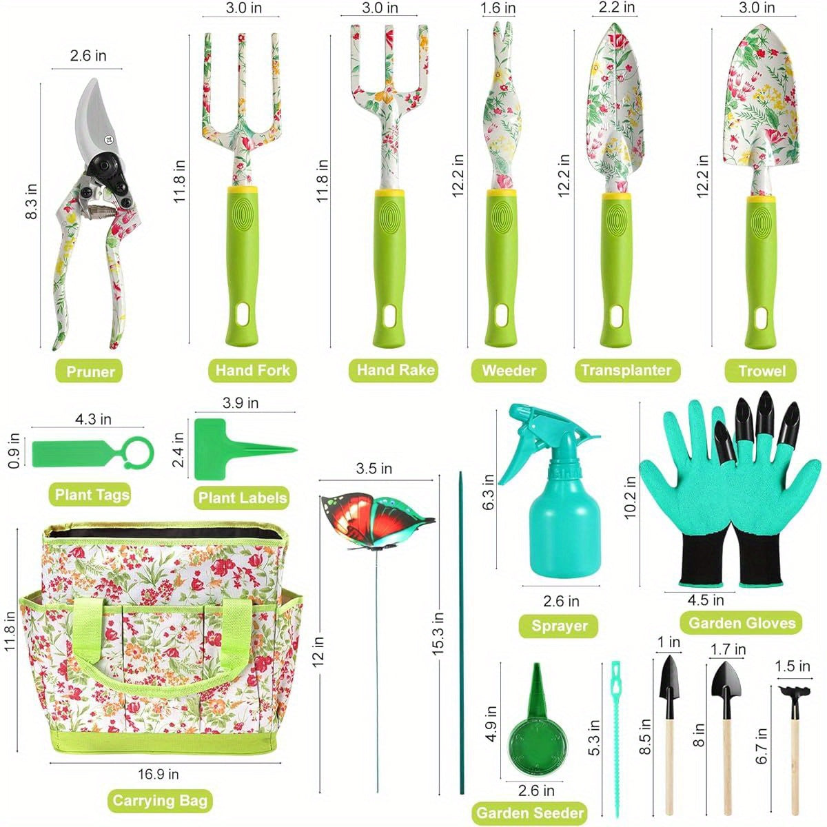 Heavy Duty Aluminum Gardening Tool Set for Enthusiasts