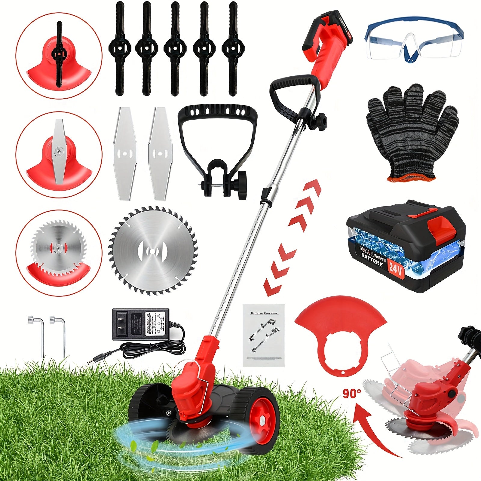 Cordless 3-in-1 Weed Trimmer Edger for Lawn and Garden - Parry's Picks