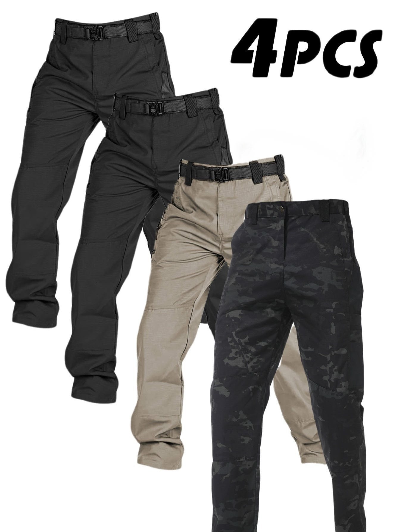 DISI Mens Straight Cargo Pants Quick Dry MultiPocket