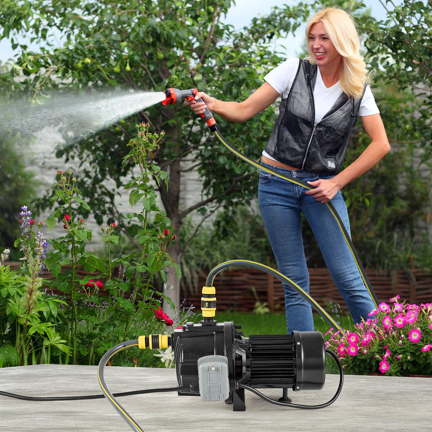 VEVOR Premium Cast Iron Shallow Well Jet Pump Irrigation