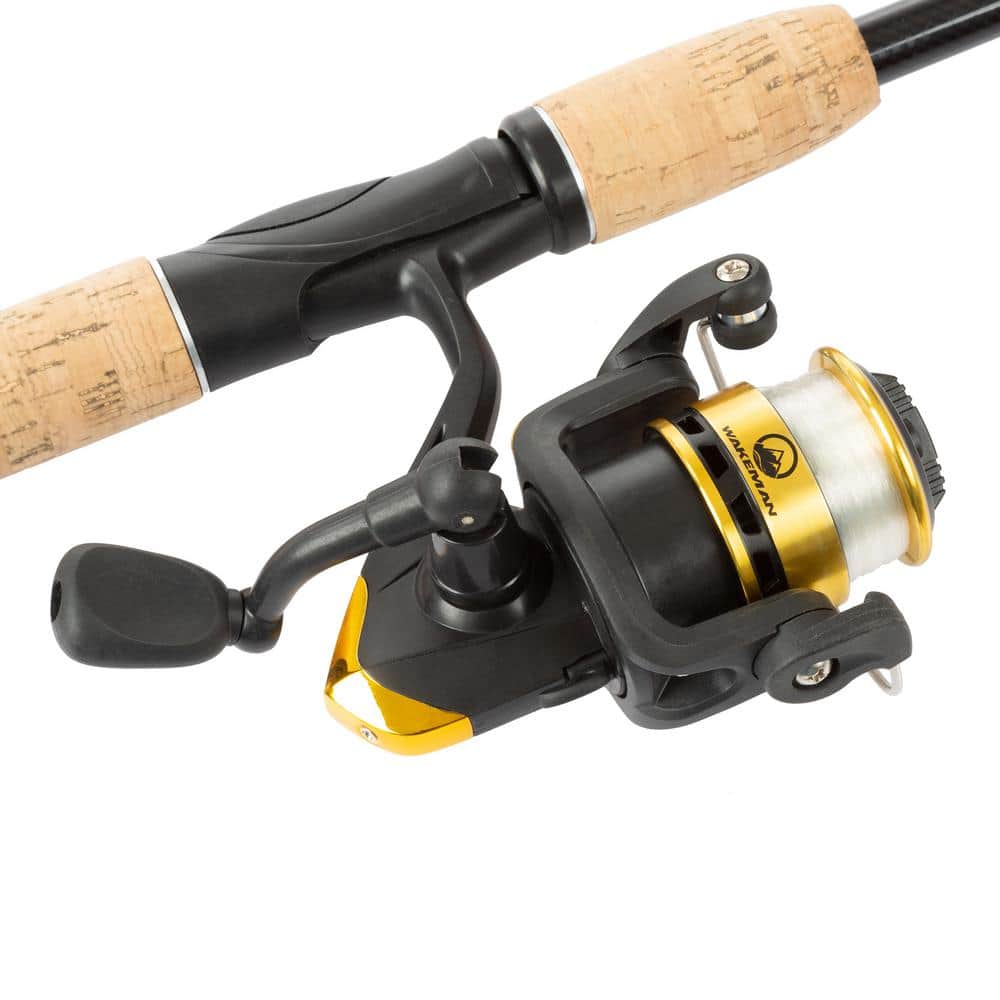 Wakeman Outdoors Telescopic Carbon Fiber Rod And Reel Combo