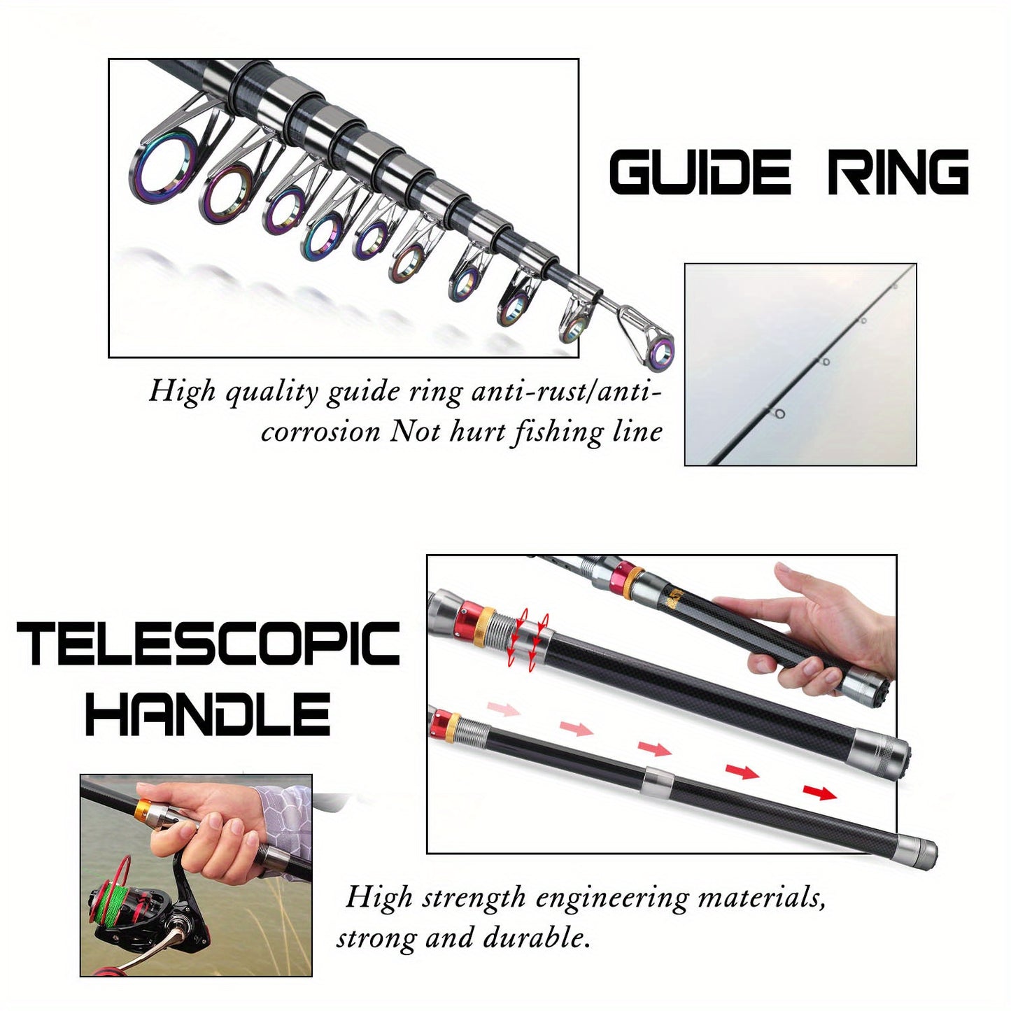 SOUGAYILANG Ultra Light Fishing Rod and Reel Combo Graphite