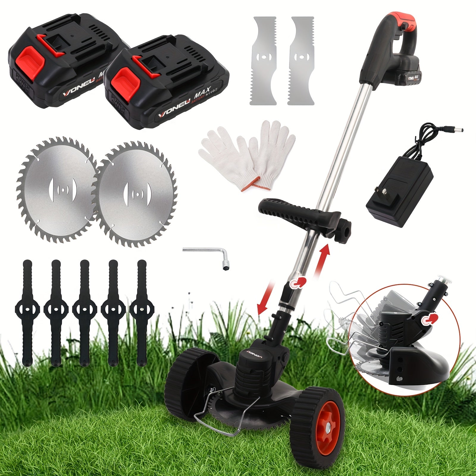 Powerful 24V Cordless Electric Weed Eater with 4-in-1 Functions - Parry's Picks