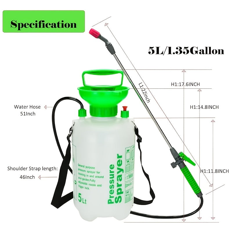 Heavy-Duty Pressure Garden Sprayer with Adjustable Nozzle - Parry's Picks