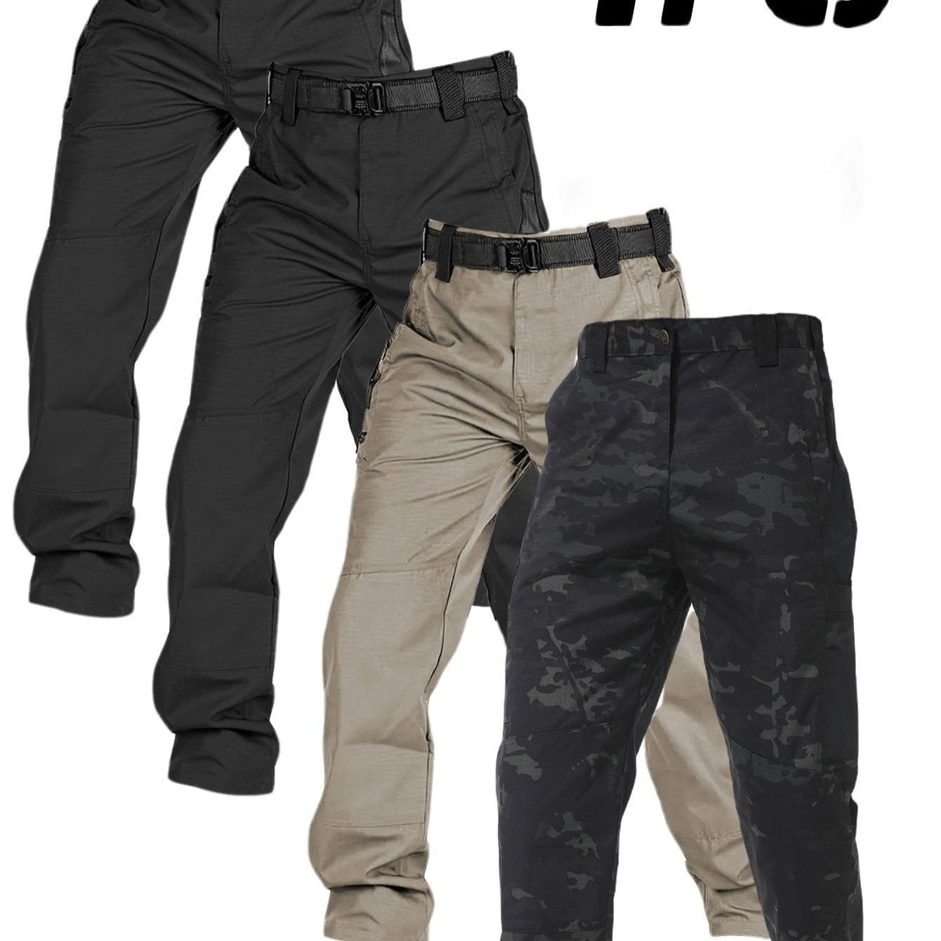 DISI Mens Straight Cargo Pants Quick Dry MultiPocket