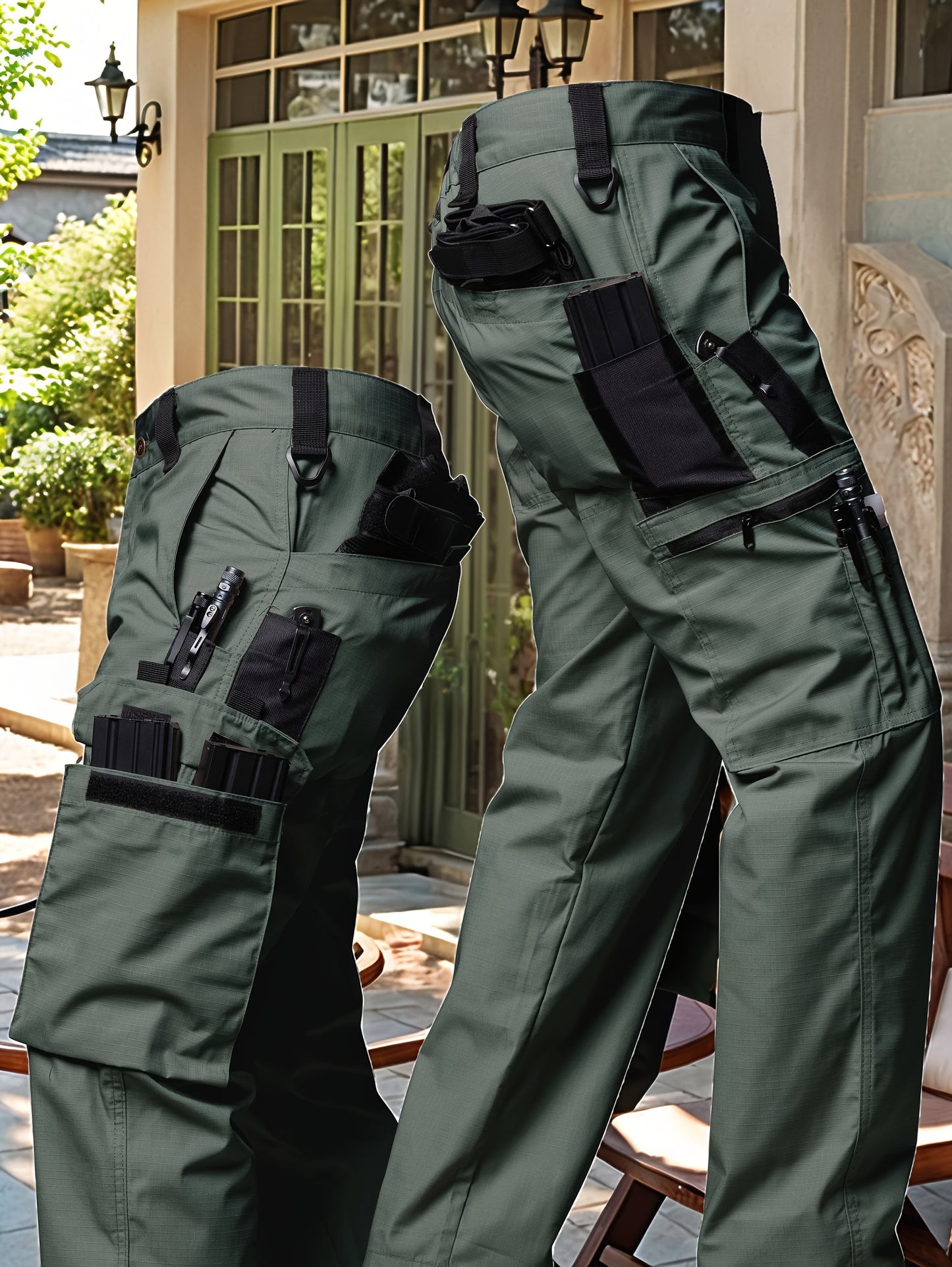 Mens Tactical Cargo Pants With Multi Pocket Zipper System Outdoor - Parry's Picks