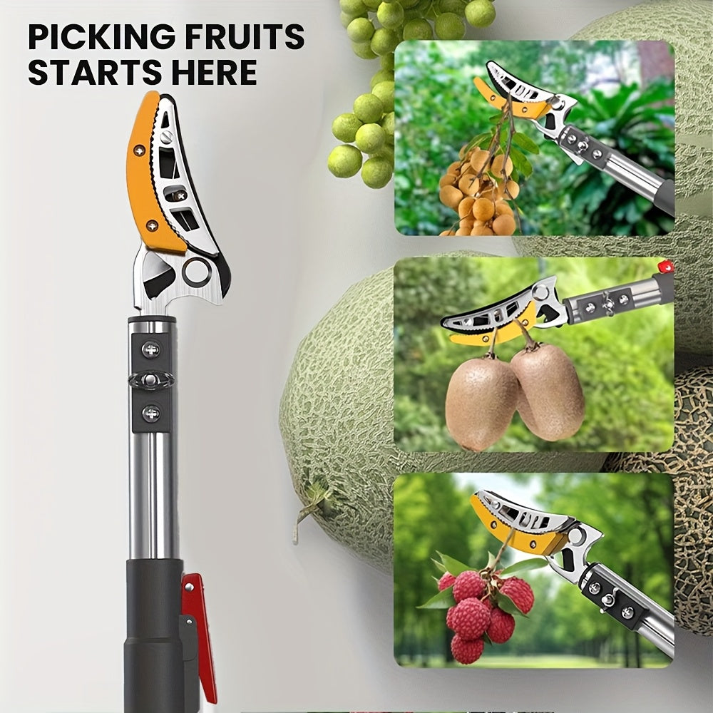 Airaj Heavy Duty Retractable Pruning Shears With Long Shaft