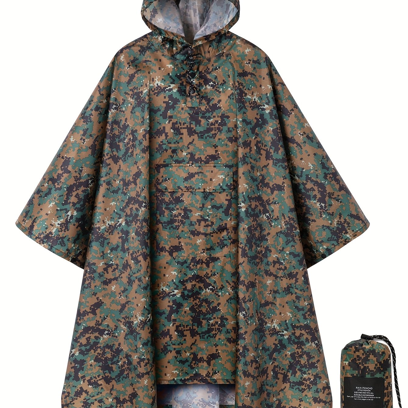 Lightweight Reusable Hooded Rain Poncho for Adults Men Women - Parry's Picks